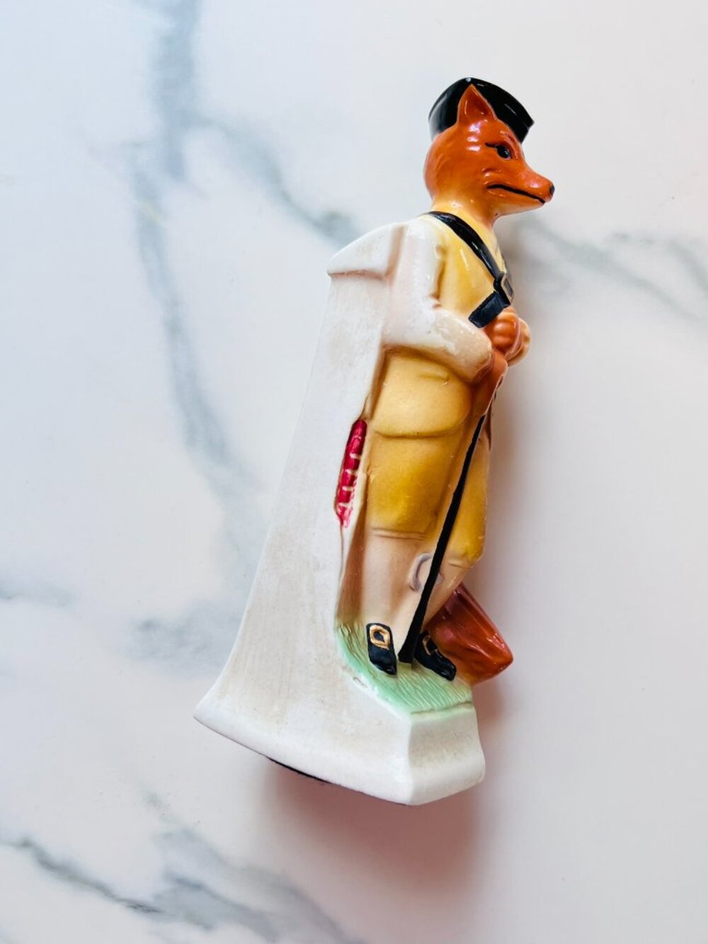 RARE Delightful Vintage 1986 Jim Beam Fox Minuteman Figurine - Picture 2 of 9